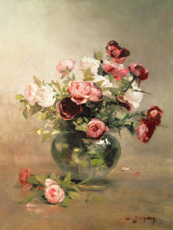 Eva Gonzales - Vase with Roses